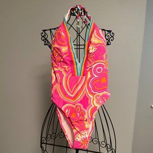 Trina Turk one-piece Halter bathing suit